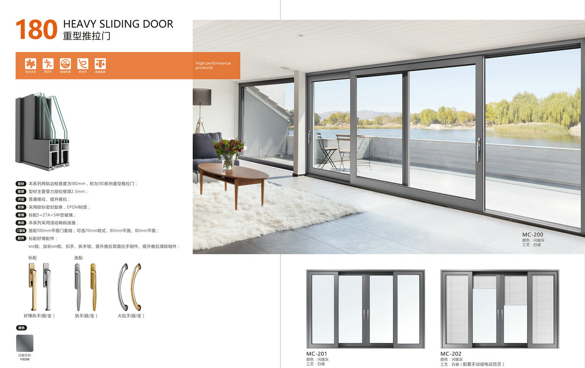 180沉型推拉门
