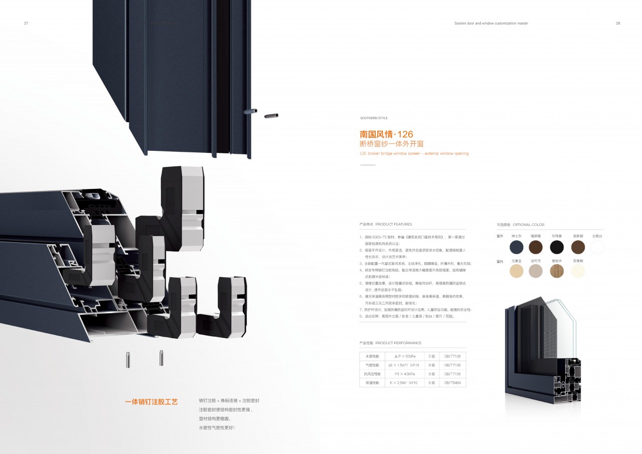 126系列断桥窗纱一体